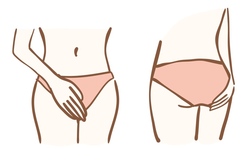性交痛と潤滑剤の使い分けについて考える女性のイメージ
